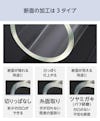 アクリルパイプ／アクリルパイプの断面の加工3タイプ／①切りっぱなし／②糸面取り／③ツヤミガキ