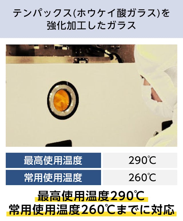 テンパックス強化／テンパックスを強化加工したガラス／耐熱衝撃温度がアップ